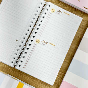 Agenda Slim 2026 (2 dias por página)